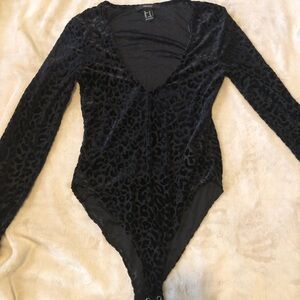 Forever 21 Black Leopard Print Bodysuit